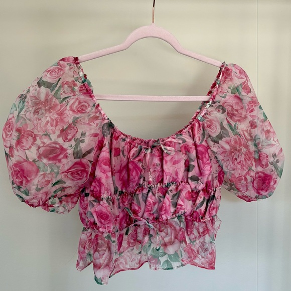 Joie Tops - Joie Pink Floral Blouse